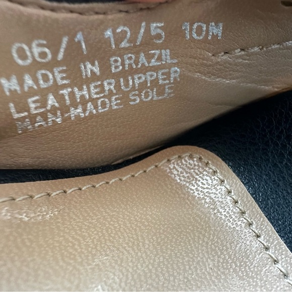 Franco Sarto Buckle Leather Black Heel Sandals 10M - Picture 9 of 10